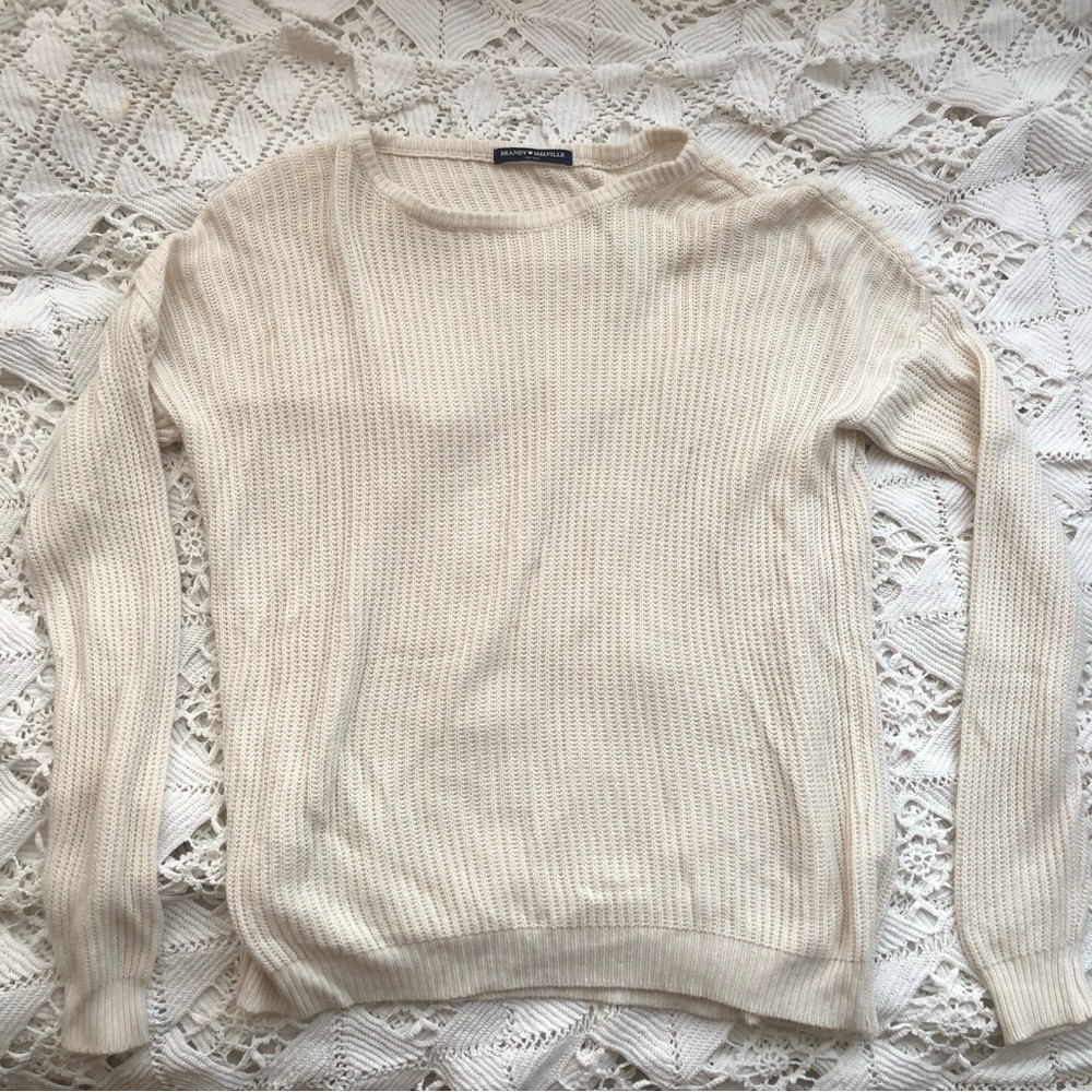 brandy melville beige sweater